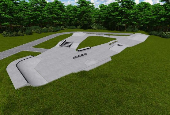 Concrete skatepark  in Kalwaria Zebrzydowska - conception