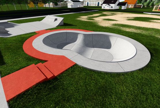 Concrete bowl in Stjordal skatepark