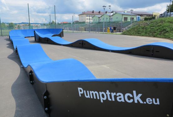 blue pumptrack in Dukla