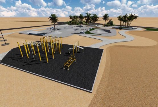 Skatepark and flowpark in Egyptian city El Gouna