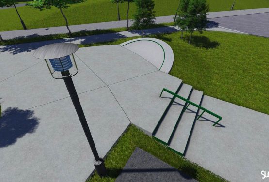 Project of concrete skatepark
