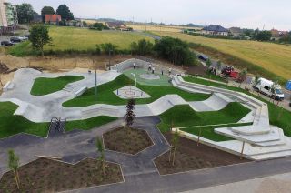 picture from drone skatepark in Świecie