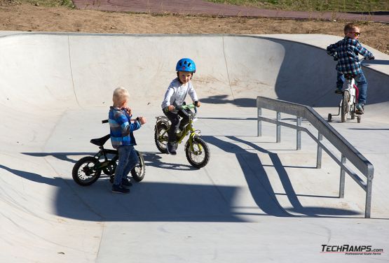 concrete elements of skatepark