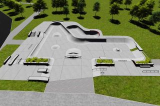 Concreto skatepark en Swarzęd - visualización de skatepark