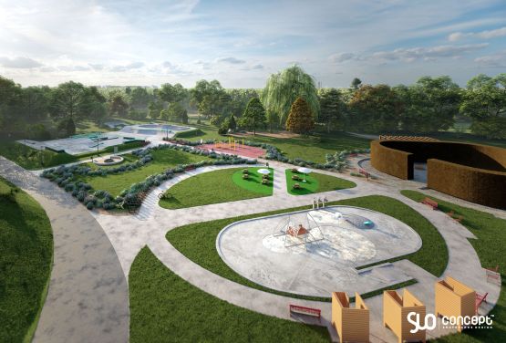 concepto de skatepark