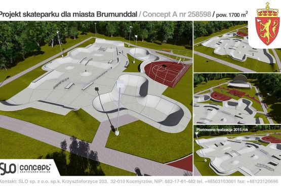 Skatepark w Brumunddal - projekt