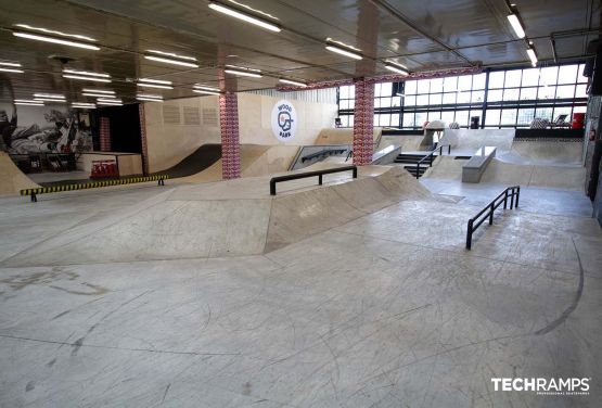 Indoor skatepark in Warsaw