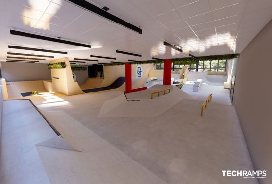 Ganzjähriger Skatepark in Warschau