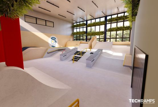 Ganzjähriger Skatepark in Warschau