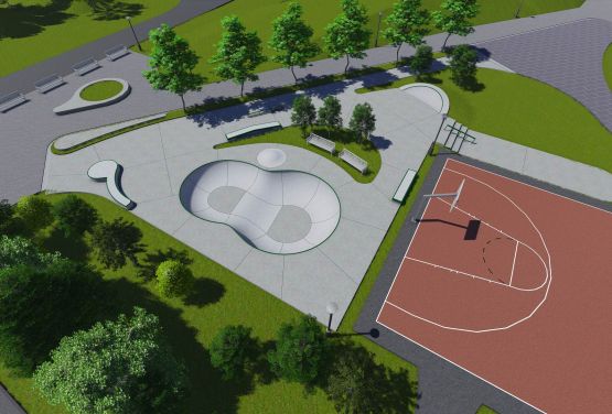Skatepark in Kalisz - Visualisierung 