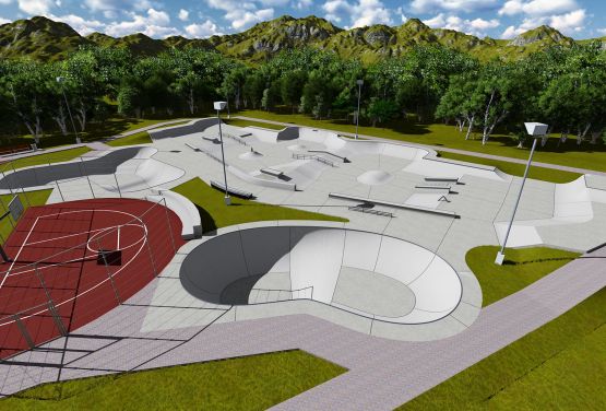 Konzeption des Skateparks (Brumunddal)