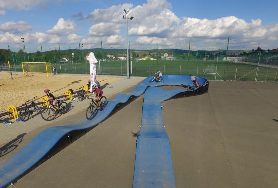 pumptrack in Dukla - bicycle playground - projection