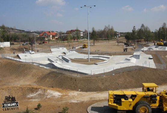 Skatepark in Polen - Blick von der Drohne