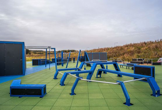 obstáculos del parque parkour