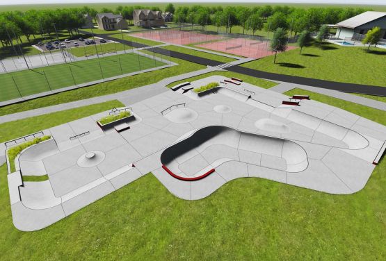 Concrete skatepark in Swarzęd - conpception