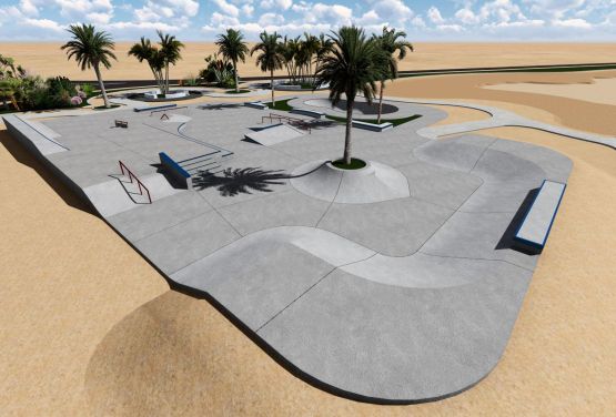 Skatepark in El Gouna in Egypt - project