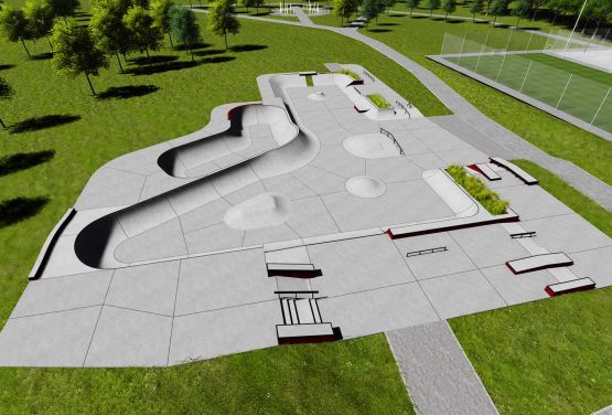 Concrete skatepark in Swarzęd - project