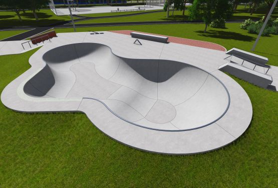 Designdokumentation des Skateparks in Ochota in Warschau