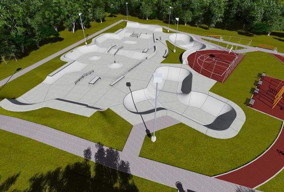 Konzeption des Skateparks in Norwegen