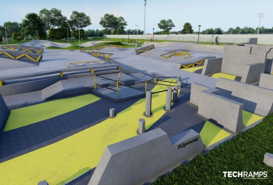 Projekt eines Skateparks aus Beton - Minsk Mazowiecki