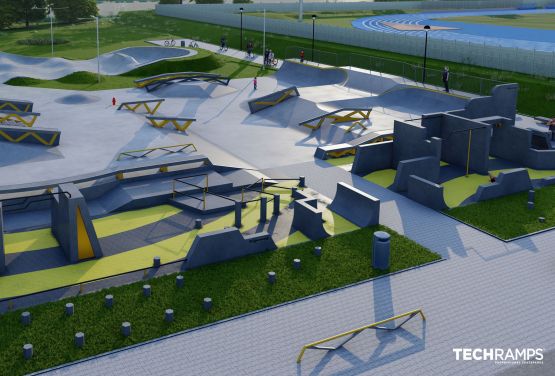 Projekt eines Skateparks aus Beton - Minsk Mazowiecki