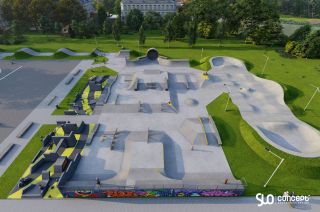 Projekt eines Skateparks aus Beton - Minsk Mazowiecki