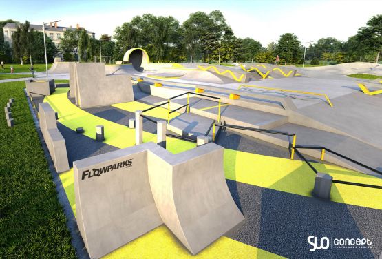 Projekt eines Skateparks aus Beton - Minsk Mazowiecki