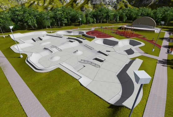 Projekt skateparku dla miasta Brumunddal w Norwegii