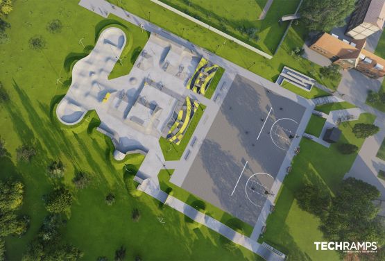 Projet de skatepark en béton - Minsk Mazowiecki