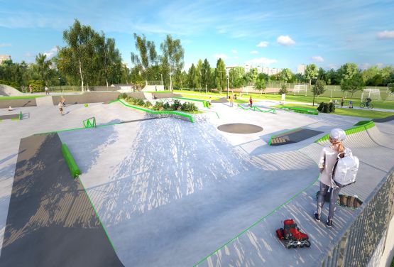 Proyecto de skatepark de hormigón - Jaworzno