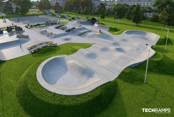 Proyecto de skatepark de hormigón - Minsk Mazowiecki