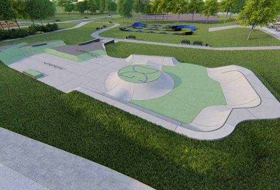 Concepto de skatepark