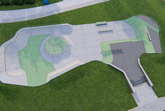 Concepto de skatepark