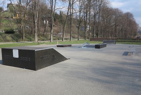 Przeszkody w skateparku w Krościenku nad Dunajcem