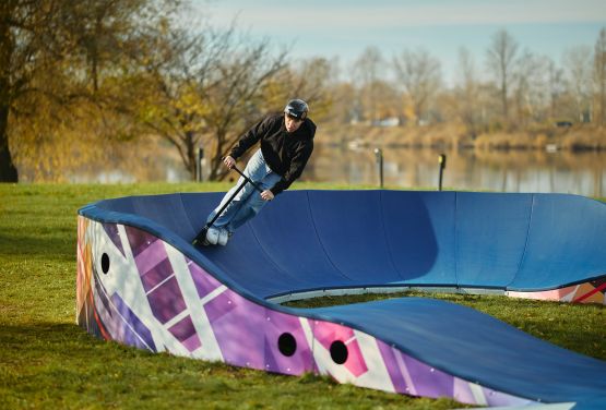 Pumptrack sobre estructura de acero