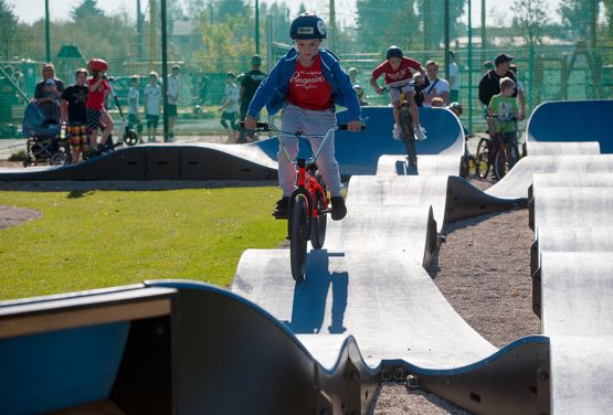 Pumptrack for bikes, skateboards, scooters