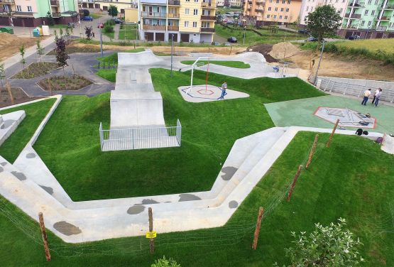 Skatepark Świecie - widok z góry