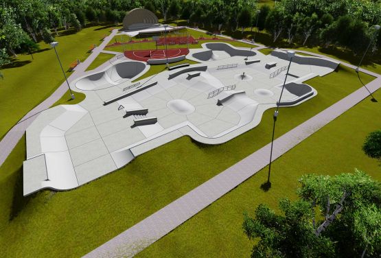 Conception of skatepark in Norway in Brumunddal 