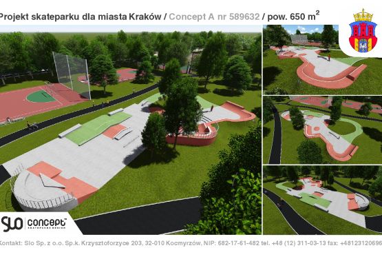 Skatepark beton - Cracovie