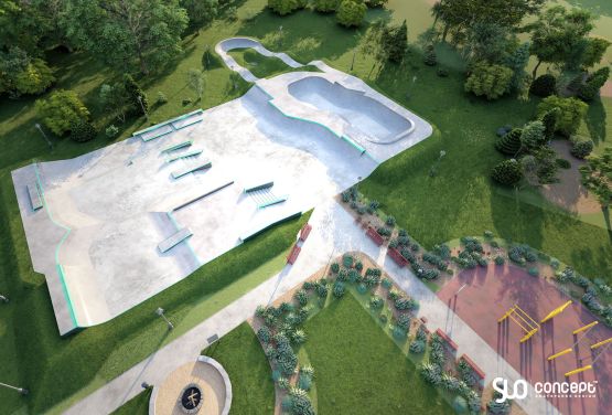 skatepark de hormigón wojkowice