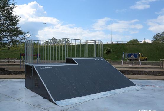 Ramp in skatepark in Pisz