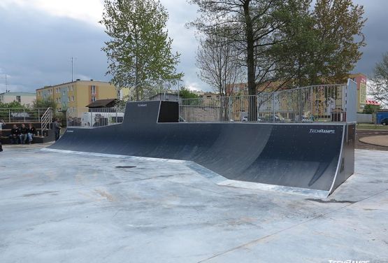 Ramp in skatepark in Pisz