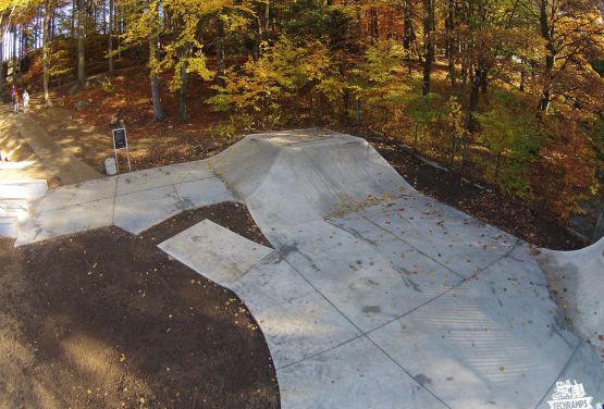 Concrete obstacles in Szklarska Poręba skatepark