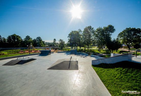 Metal and concrete skatepark Wąchock