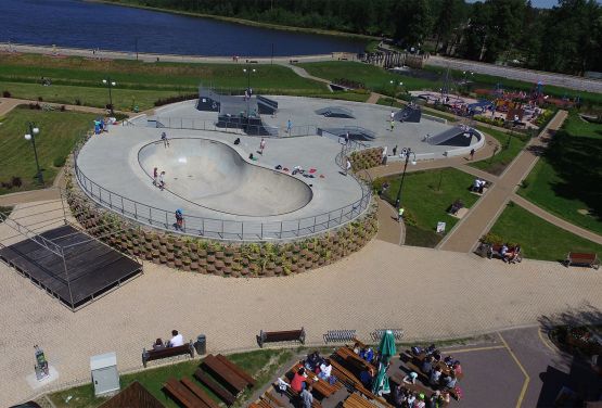 Dron  view - skatepark Wąchock (Poland)