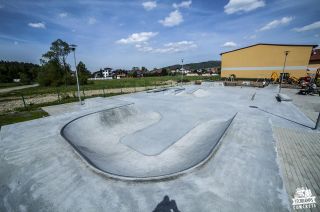 Vue sur le skatepark Milówka