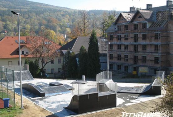 Widok na skatepark w Świeradowie 