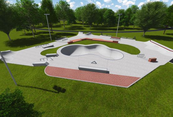 Project of bowl in skatepark in Warsaw