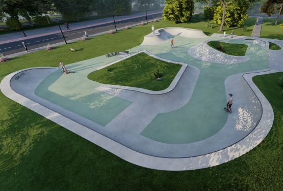 Visualization of the Slo Concept skatepark