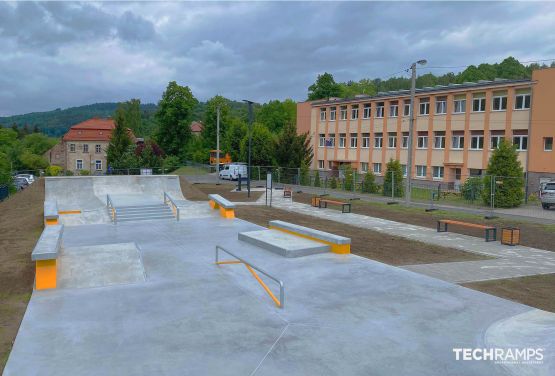 Concrete skatepark